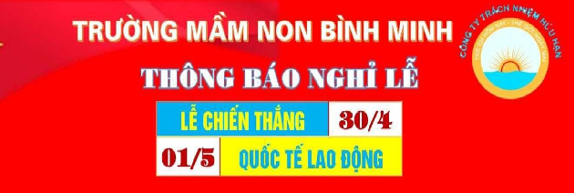 THÔNG BÁO NGHỈ LỄ 30/04 – 01/05