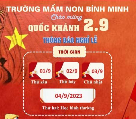 THÔNG BÁO NGHỈ LỄ QUỐC KHÁNH