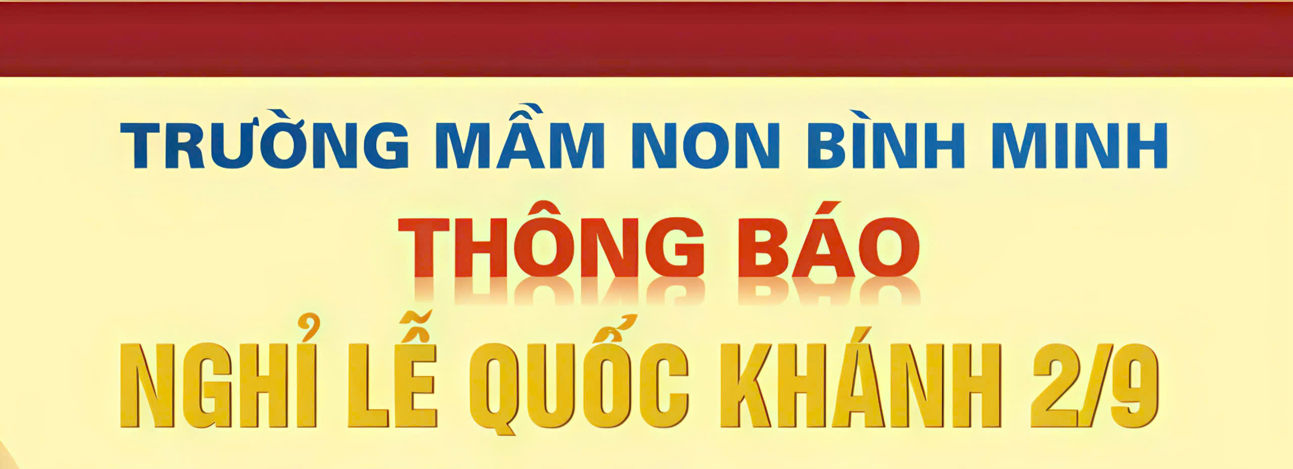 THÔNG BÁO NGHỈ LỄ QUỐC KHÁNH 2 THÁNG 9