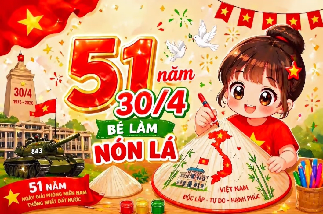 Lớp Trẻ 2 Làm Nón Lá Xinh Xinh Chào Mừng 30/4 – 01/5