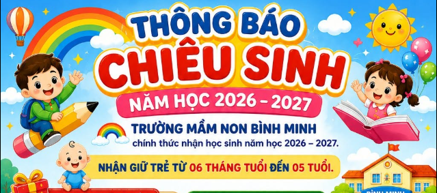 Thông Báo Chiêu Sinh Năm Học 2026-2027